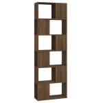 vidaXL Bibliotecă/Separator de cameră, stejar maro, 60x24x186 cm vidaXL Bibliotecă/Separator de cameră, stejar maro, 60x24x186 cm