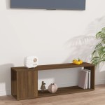 vidaXL Comodă TV, stejar maro, 100x24x32 cm, lemn prelucrat vidaXL Comodă TV, stejar maro, 100x24x32 cm, lemn prelucrat