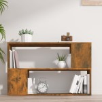vidaXL Bibliotecă, stejar fumuriu, 100x24x63 cm, lemn prelucrat vidaXL Bibliotecă, stejar fumuriu, 100x24x63 cm, lemn prelucrat