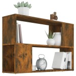 vidaXL Bibliotecă, stejar fumuriu, 100x24x63 cm, lemn prelucrat vidaXL Bibliotecă, stejar fumuriu, 100x24x63 cm, lemn prelucrat