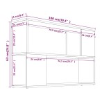 vidaXL Bibliotecă, gri sonoma, 100x24x63 cm, lemn prelucrat vidaXL Bibliotecă, gri sonoma, 100x24x63 cm, lemn prelucrat