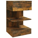 vidaXL Noptiere, 2 buc., stejar fumuriu, 40x35x65 cm, lemn prelucrat vidaXL Noptiere, 2 buc., stejar fumuriu, 40x35x65 cm, lemn prelucrat