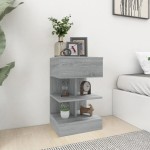 vidaXL Noptiere, 2 buc., gri sonoma, 40x35x65 cm, lemn prelucrat vidaXL Noptiere, 2 buc., gri sonoma, 40x35x65 cm, lemn prelucrat