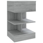 vidaXL Noptiere, 2 buc., gri sonoma, 40x35x65 cm, lemn prelucrat vidaXL Noptiere, 2 buc., gri sonoma, 40x35x65 cm, lemn prelucrat