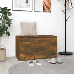 vidaXL Bancă de hol, stejar fumuriu, 80x40x45 cm, lemn prelucrat vidaXL Bancă de hol, stejar fumuriu, 80x40x45 cm, lemn prelucrat