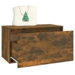 vidaXL Bancă de hol, stejar fumuriu, 80x40x45 cm, lemn prelucrat vidaXL Bancă de hol, stejar fumuriu, 80x40x45 cm, lemn prelucrat