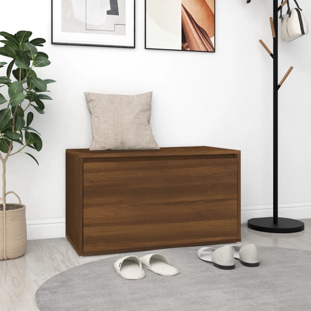 vidaXL Bancă de hol, stejar maro, 80x40x45 cm, lemn prelucrat