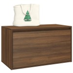 vidaXL Bancă de hol, stejar maro, 80x40x45 cm, lemn prelucrat vidaXL Bancă de hol, stejar maro, 80x40x45 cm, lemn prelucrat