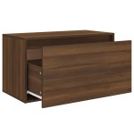 vidaXL Bancă de hol, stejar maro, 80x40x45 cm, lemn prelucrat vidaXL Bancă de hol, stejar maro, 80x40x45 cm, lemn prelucrat