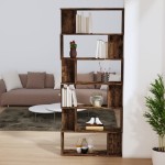 vidaXL Bibliotecă/Separator stejar fumuriu 80x24x192 cm lemn prelucrat vidaXL Bibliotecă/Separator stejar fumuriu 80x24x192 cm lemn prelucrat