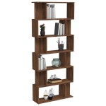 vidaXL Bibliotecă/Separator, stejar maro, 80x24x192 cm, lemn prelucrat vidaXL Bibliotecă/Separator, stejar maro, 80x24x192 cm, lemn prelucrat