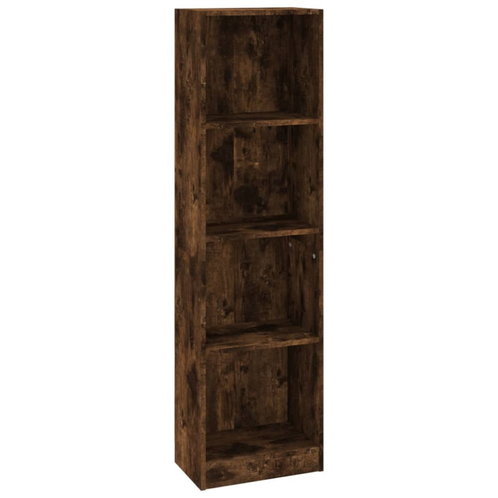 vidaXL Bibliotecă 4 niveluri stejar fumuriu 40x24x143 cm lemn compozit