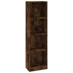 vidaXL Bibliotecă 4 niveluri stejar fumuriu 40x24x143 cm lemn compozit vidaXL Bibliotecă 4 niveluri stejar fumuriu 40x24x143 cm lemn compozit