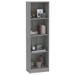vidaXL Bibliotecă cu 4 niveluri gri sonoma 40x24x143 cm lemn compozit vidaXL Bibliotecă cu 4 niveluri gri sonoma 40x24x143 cm lemn compozit