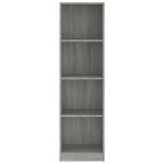 vidaXL Bibliotecă cu 4 niveluri gri sonoma 40x24x143 cm lemn compozit vidaXL Bibliotecă cu 4 niveluri gri sonoma 40x24x143 cm lemn compozit