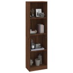 vidaXL Bibliotecă cu 4 niveluri stejar maro 40x24x143 cm lemn compozit vidaXL Bibliotecă cu 4 niveluri stejar maro 40x24x143 cm lemn compozit