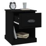 vidaXL Noptieră, negru, 39x39x47,5 cm, lemn prelucrat