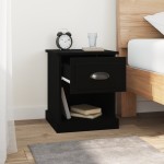vidaXL Noptiere, 2 buc, negru, 39x39x47,5 cm, lemn prelucrat