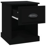 vidaXL Noptiere, 2 buc, negru, 39x39x47,5 cm, lemn prelucrat