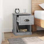 vidaXL Noptieră, gri beton, 39x39x47,5 cm, lemn prelucrat