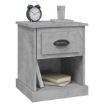 vidaXL Noptieră, gri beton, 39x39x47,5 cm, lemn prelucrat