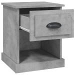 vidaXL Noptieră, gri beton, 39x39x47,5 cm, lemn prelucrat