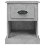 vidaXL Noptieră, gri beton, 39x39x47,5 cm, lemn prelucrat