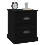 vidaXL Noptiere, 2 buc, negru, 39x39x47,5 cm, lemn prelucrat