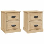 vidaXL Noptiere, 2 buc., stejar sonoma, 39x39x47,5 cm, lemn prelucrat vidaXL Noptiere, 2 buc., stejar sonoma, 39x39x47,5 cm, lemn prelucrat