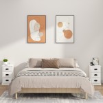 vidaXL Noptieră, alb extralucios, 39x39x67 cm, lemn prelucrat
