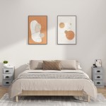 vidaXL Noptieră, gri beton, 39x39x67 cm, lemn prelucrat