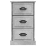 vidaXL Noptieră, gri beton, 39x39x67 cm, lemn prelucrat