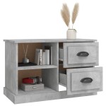 vidaXL Comodă TV, gri beton, 73x35,5x47,5 cm, lemn prelucrat vidaXL Comodă TV, gri beton, 73x35,5x47,5 cm, lemn prelucrat
