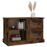 vidaXL Comodă TV, stejar afumat, 73x35,5x47,5 cm, lemn prelucrat vidaXL Comodă TV, stejar afumat, 73x35,5x47,5 cm, lemn prelucrat