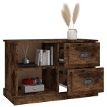 vidaXL Comodă TV, stejar afumat, 73x35,5x47,5 cm, lemn prelucrat vidaXL Comodă TV, stejar afumat, 73x35,5x47,5 cm, lemn prelucrat