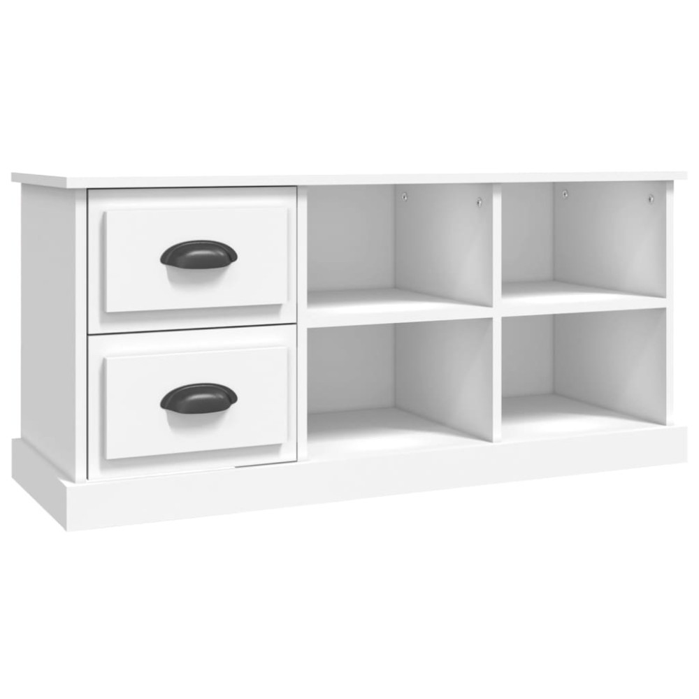 vidaXL Comodă TV, alb, 102x35,5x47,5 cm, lemn prelucrat