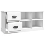 vidaXL Comodă TV, alb, 102x35,5x47,5 cm, lemn prelucrat