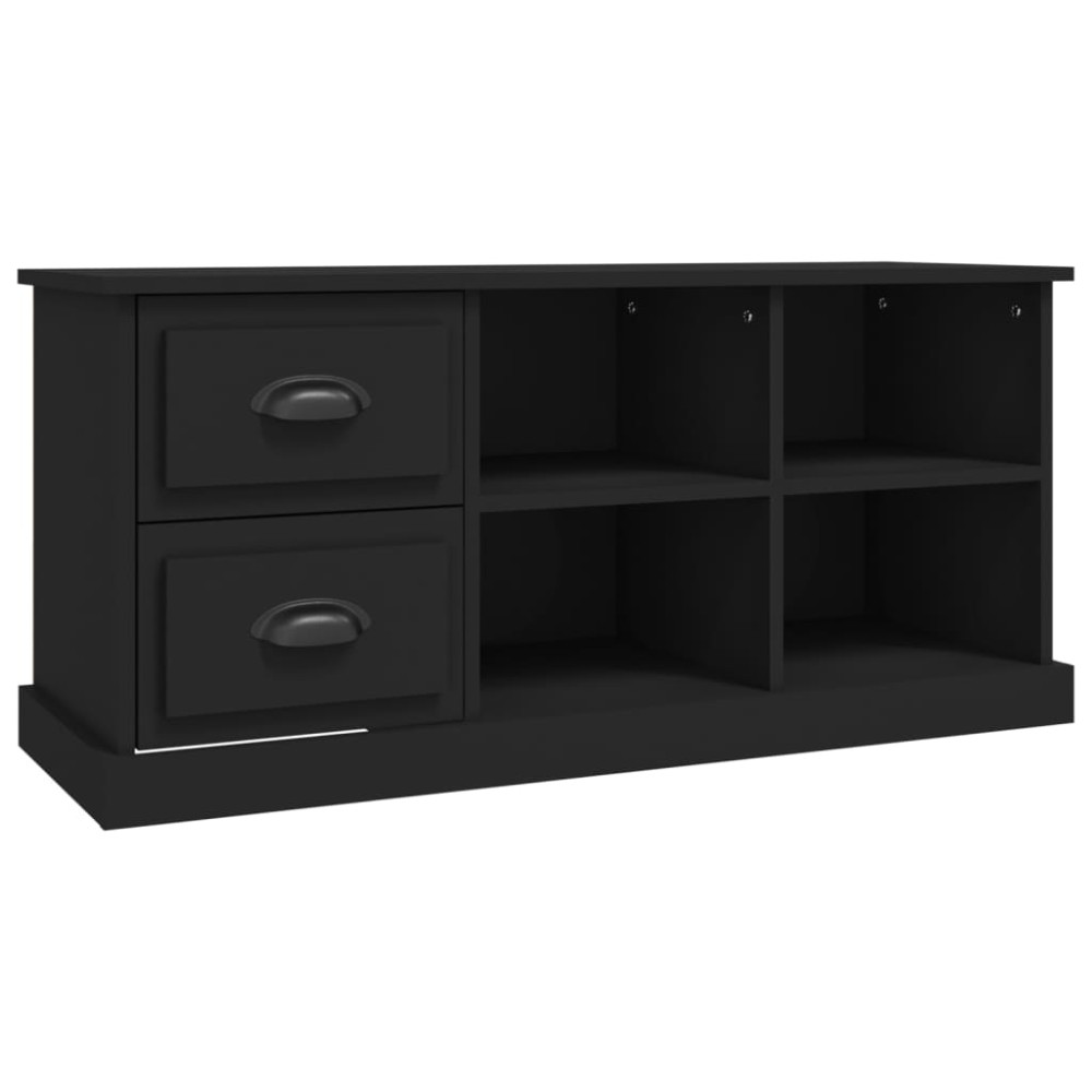 vidaXL Comodă TV, negru, 102x35,5x47,5 cm, lemn prelucrat