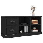 vidaXL Comodă TV, negru, 102x35,5x47,5 cm, lemn prelucrat