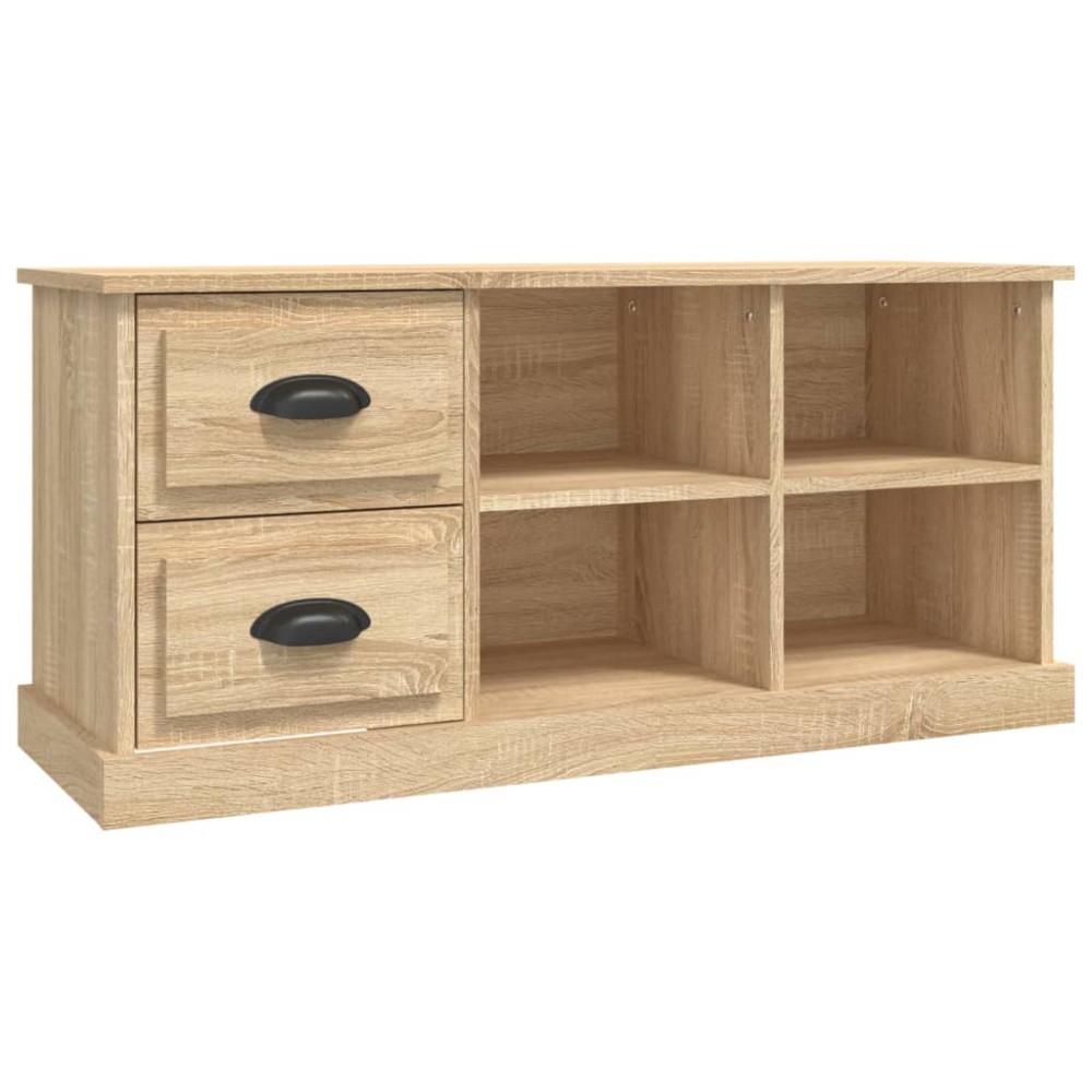 vidaXL Comodă TV, stejar sonoma, 102x35,5x47,5 cm, lemn prelucrat