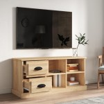 vidaXL Comodă TV, stejar sonoma, 102x35,5x47,5 cm, lemn prelucrat