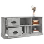vidaXL Comodă TV, gri beton, 102x35,5x47,5 cm, lemn prelucrat vidaXL Comodă TV, gri beton, 102x35,5x47,5 cm, lemn prelucrat