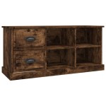 vidaXL Comodă TV, stejar afumat, 102x35,5x47,5 cm, lemn prelucrat vidaXL Comodă TV, stejar afumat, 102x35,5x47,5 cm, lemn prelucrat