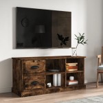 vidaXL Comodă TV, stejar afumat, 102x35,5x47,5 cm, lemn prelucrat vidaXL Comodă TV, stejar afumat, 102x35,5x47,5 cm, lemn prelucrat