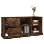 vidaXL Comodă TV, stejar afumat, 102x35,5x47,5 cm, lemn prelucrat vidaXL Comodă TV, stejar afumat, 102x35,5x47,5 cm, lemn prelucrat