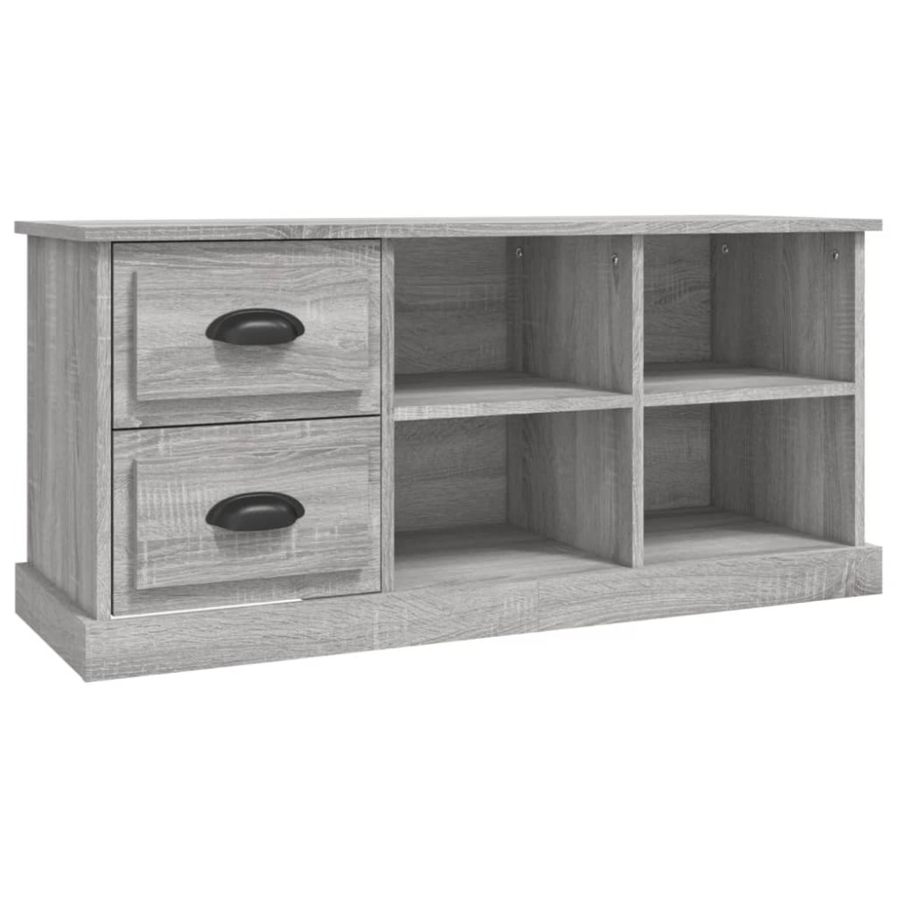 vidaXL Comodă TV, gri sonoma, 102x35,5x47,5 cm, lemn prelucrat