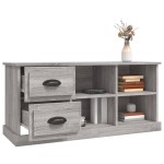 vidaXL Comodă TV, gri sonoma, 102x35,5x47,5 cm, lemn prelucrat vidaXL Comodă TV, gri sonoma, 102x35,5x47,5 cm, lemn prelucrat