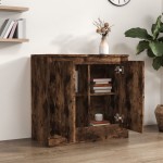 vidaXL Servantă, stejar afumat, 70x35,5x67,5 cm, lemn prelucrat