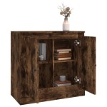 vidaXL Servantă, stejar afumat, 70x35,5x67,5 cm, lemn prelucrat