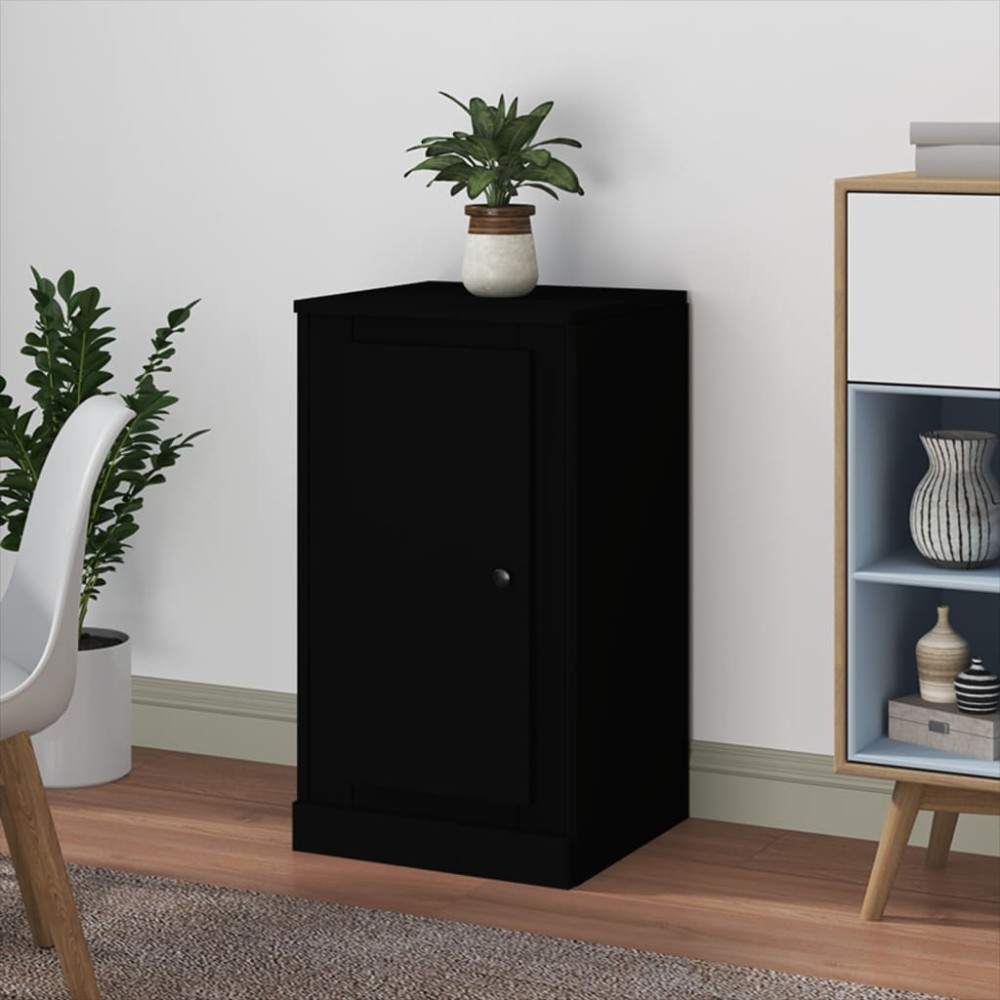vidaXL Servantă, negru, 37,5x35,5x67,5 cm, lemn prelucrat